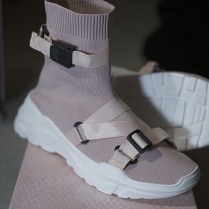 Brand new pink slip on sneakers!